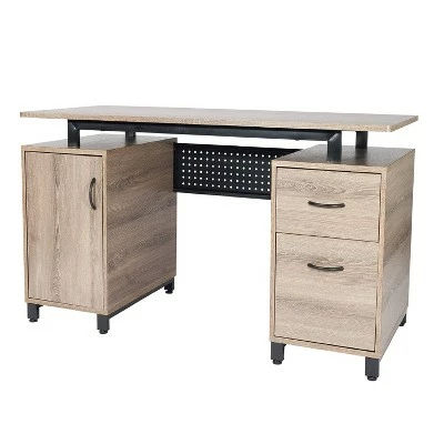 Computer Desk and Storage Gray - Techni Mobili 6 Computer Desk and Storage Gray - Techni Mobili - Image 4