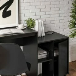 Pikeston Computer Desk and Cabinet Combo - Room & Joy Black -Outlet Desks Store unnamed file 2772