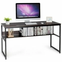 Costway 55'' Industrial Computer Desk w/ Storage Shelf Adjustable Foot Pads Home Office 21 Costway 55'' Industrial Computer Desk w/ Storage Shelf Adjustable Foot Pads Home Office -Outlet Desks Store unnamed file 280