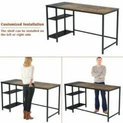 Costway 55'' Reversible Computer Desk Home Office Writing Desk w/Adjustable Storage Shelf -Outlet Desks Store unnamed file 2821