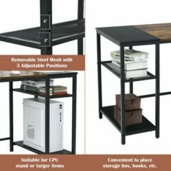 Costway 55'' Reversible Computer Desk Home Office Writing Desk w/Adjustable Storage Shelf -Outlet Desks Store unnamed file 2823