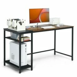Costway 55'' Reversible Computer Desk Home Office Writing Desk w/Adjustable Storage Shelf -Outlet Desks Store unnamed file 2825