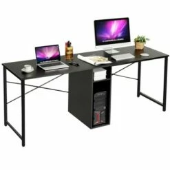 Costway 2 Person Computer Desk Double Workstation Office Desk w/ Storage Rustic Brown Black/Brown 22 Costway 2 Person Computer Desk Double Workstation Office Desk w/ Storage Rustic Brown Black/Brown -Outlet Desks Store unnamed file 2835