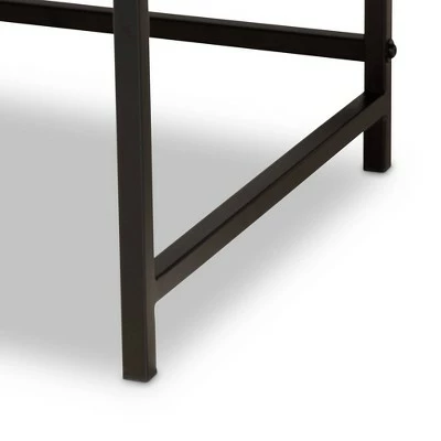 1 Drawer Metal and Cargan Modern Wood Desk - Baxton Studio White/black 7 1 Drawer Metal and Cargan Modern Wood Desk - Baxton Studio White/black - Image 5