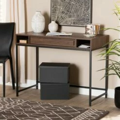 1 Drawer Metal and Cargan Modern Wood Desk - Baxton Studio White/black 16 1 Drawer Metal and Cargan Modern Wood Desk - Baxton Studio White/black -Outlet Desks Store unnamed file 2853
