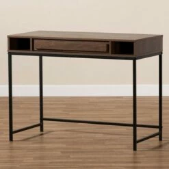 1 Drawer Metal and Cargan Modern Wood Desk - Baxton Studio White/black 17 1 Drawer Metal and Cargan Modern Wood Desk - Baxton Studio White/black -Outlet Desks Store unnamed file 2854