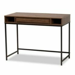 1 Drawer Metal and Cargan Modern Wood Desk - Baxton Studio White/black 18 1 Drawer Metal and Cargan Modern Wood Desk - Baxton Studio White/black -Outlet Desks Store unnamed file 2855