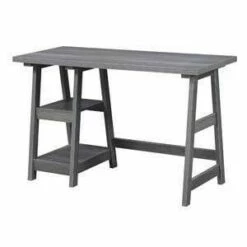 Designs2Go Trestle Desk with Shelves - Breighton Home White -Outlet Desks Store unnamed file 286