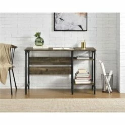 Anthony Single Pedestal Desk Rustic - Room & Joy