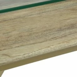 Toland Rustic Glam Handcrafted Glass Top Desk Honey Brown/Gold - Christopher Knight Home -Outlet Desks Store unnamed file 2875