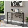 Xtra Folding Desk Charcoal Gray/Black - Breighton Home