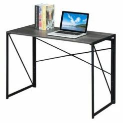 Xtra Folding Desk Charcoal Gray/Black - Breighton Home -Outlet Desks Store unnamed file 2888