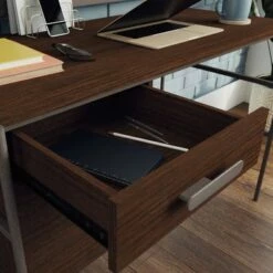 Radial Single Computer Desk Umber Wood - Sauder -Outlet Desks Store unnamed file 2900