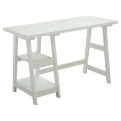 Designs2Go Trestle Desk with Shelves - Breighton Home White -Outlet Desks Store unnamed file 294