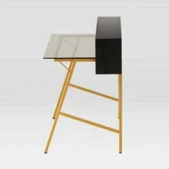 Techni Mobili Home Office Writing Desk with Riser Gold- Techni Mobili -Outlet Desks Store unnamed file 2989