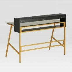 Techni Mobili Home Office Writing Desk with Riser Gold- Techni Mobili -Outlet Desks Store unnamed file 2990