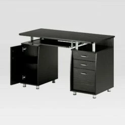 Complete Workstation Computer Desk with Storage Espresso- Techni Mobili -Outlet Desks Store unnamed file 3005