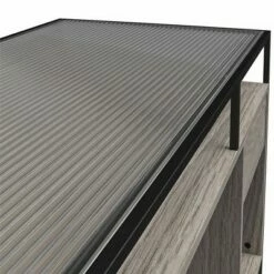 Room & Joy Creswell Modern Desk with Fluted Glass Top 2 Drawers and Storage Gray Oak - Room & Joy -Outlet Desks Store unnamed file 3046