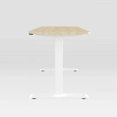 Adjustable Sit To Stand Desk Oak - Techni Mobili 3 Adjustable Sit To Stand Desk Oak - Techni Mobili