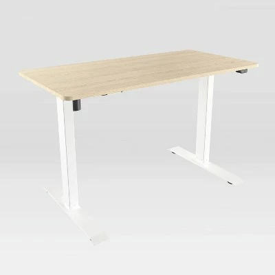 Adjustable Sit To Stand Desk Oak - Techni Mobili 6 Adjustable Sit To Stand Desk Oak - Techni Mobili - Image 4