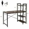 Costway 47.5'' Computer Desk Writing Desk Study Table Workstation w/ 4-Tier Shelves -Outlet Desks Store unnamed file 311