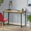 Vinton Modern Industrial Handcrafted Mango Wood Desk Honey Brown/Black - Christopher Knight Home -Outlet Desks Store unnamed file 3118