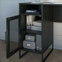 Room & Joy Pacer Single Pedestal Computer Desk Black Oak - Room & Joy -Outlet Desks Store unnamed file 3132