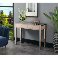 Gold Coast Mirrored Desk Silver/Rose - Breighton Home -Outlet Desks Store unnamed file 3144