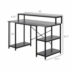 HomCom 55" Computer Desk Workstation with Shelves -Outlet Desks Store unnamed file 3164