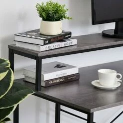 HomCom 55" Computer Desk Workstation with Shelves -Outlet Desks Store unnamed file 3166