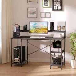 HomCom 55" Computer Desk Workstation with Shelves -Outlet Desks Store unnamed file 3168