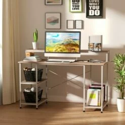 HomCom 55" Computer Desk Workstation with Shelves -Outlet Desks Store unnamed file 3169