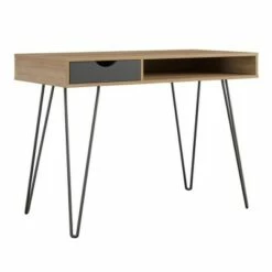 Concord Computer Desk with Storage - Novogratz Reclaimed Oak/matte Black -Outlet Desks Store unnamed file 3182