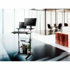 Workstream by Monoprice Height Adjustable PC Workstation Cart for Sit-Stand -Outlet Desks Store unnamed file 3223