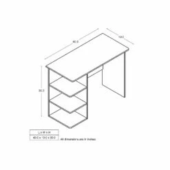 EasyGO Easy 2 Go Easy2Go Student 40 Casual Desk Dark Wood WE-OF-0146-CC