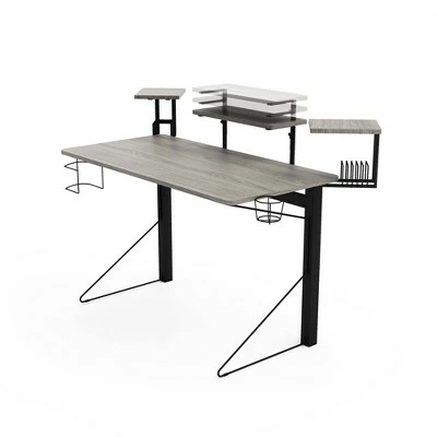 Carnegie Computer Gaming Desk Black/Gray - Jamesdar 8 Carnegie Computer Gaming Desk Black/Gray - Jamesdar - Image 6