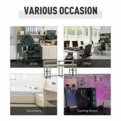 HOMCOM Two Person Home Office Desk with Elevated Monitor Shelf Bottom CPU Tower Shelf and Large Desktop Black/Brown 13 HOMCOM Two Person Home Office Desk with Elevated Monitor Shelf Bottom CPU Tower Shelf and Large Desktop Black/Brown -Outlet Desks Store unnamed file 3321