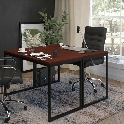 Flash Furniture Tiverton Industrial Modern Desk - Commercial Grade Office Computer Desk and Home Office Desk - 47" Long 7 Flash Furniture Tiverton Industrial Modern Desk - Commercial Grade Office Computer Desk and Home Office Desk - 47" Long - Image 5