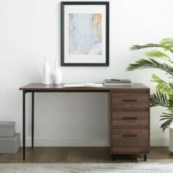52" Augustine 3 Drawer Cabinet Executive Desk - Saracina Home Dark Walnut 11 52" Augustine 3 Drawer Cabinet Executive Desk - Saracina Home Dark Walnut -Outlet Desks Store unnamed file 3452
