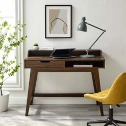 Nyle Modern Scandinavian 1 Drawer Hutch Computer Desk - Saracina Home Solid White -Outlet Desks Store unnamed file 3509