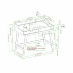 Nyle Modern Scandinavian 1 Drawer Hutch Computer Desk - Saracina Home Solid White -Outlet Desks Store unnamed file 3512