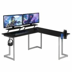 Warrior L Shaped Gaming Desk - Techni Sport Black -Outlet Desks Store unnamed file 3522