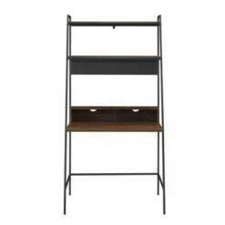 36" Writing Desk with Open Storage Bookshelf - Saracina Home Gray Wash -Outlet Desks Store unnamed file 355