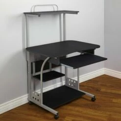 Mobile Computer Tower with Shelf - Buylateral White -Outlet Desks Store unnamed file 3580