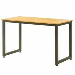 Basicwise Wooden Writing Desk Homes Office Table with Sturdy Metal Frame -Outlet Desks Store unnamed file 3601