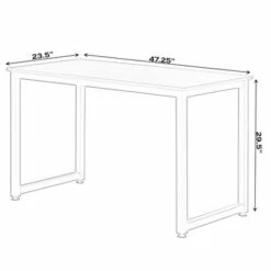 Basicwise Wooden Writing Desk Homes Office Table with Sturdy Metal Frame -Outlet Desks Store unnamed file 3602