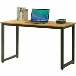 Basicwise Wooden Writing Desk Homes Office Table with Sturdy Metal Frame -Outlet Desks Store unnamed file 3604