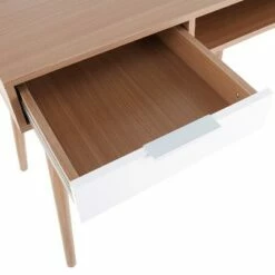 Pebble Contemporary Computer Desk Wood Natural/White - LumiSource -Outlet Desks Store unnamed file 3618