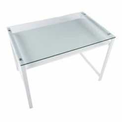 Hover Contemporary Desk - LumiSource Clear/white -Outlet Desks Store unnamed file 3622
