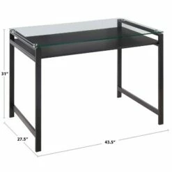 Hover Contemporary Desk - LumiSource Clear/white -Outlet Desks Store unnamed file 3625